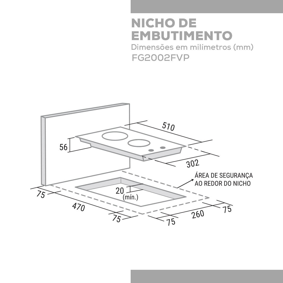 Fogão de Mesa Cooktop 2 Bocas Vidro Preto à Gás Suggar FG2002FVP - Imagem principal - 3e287ca6-1d26-4948-8f46-ac457e408bf6