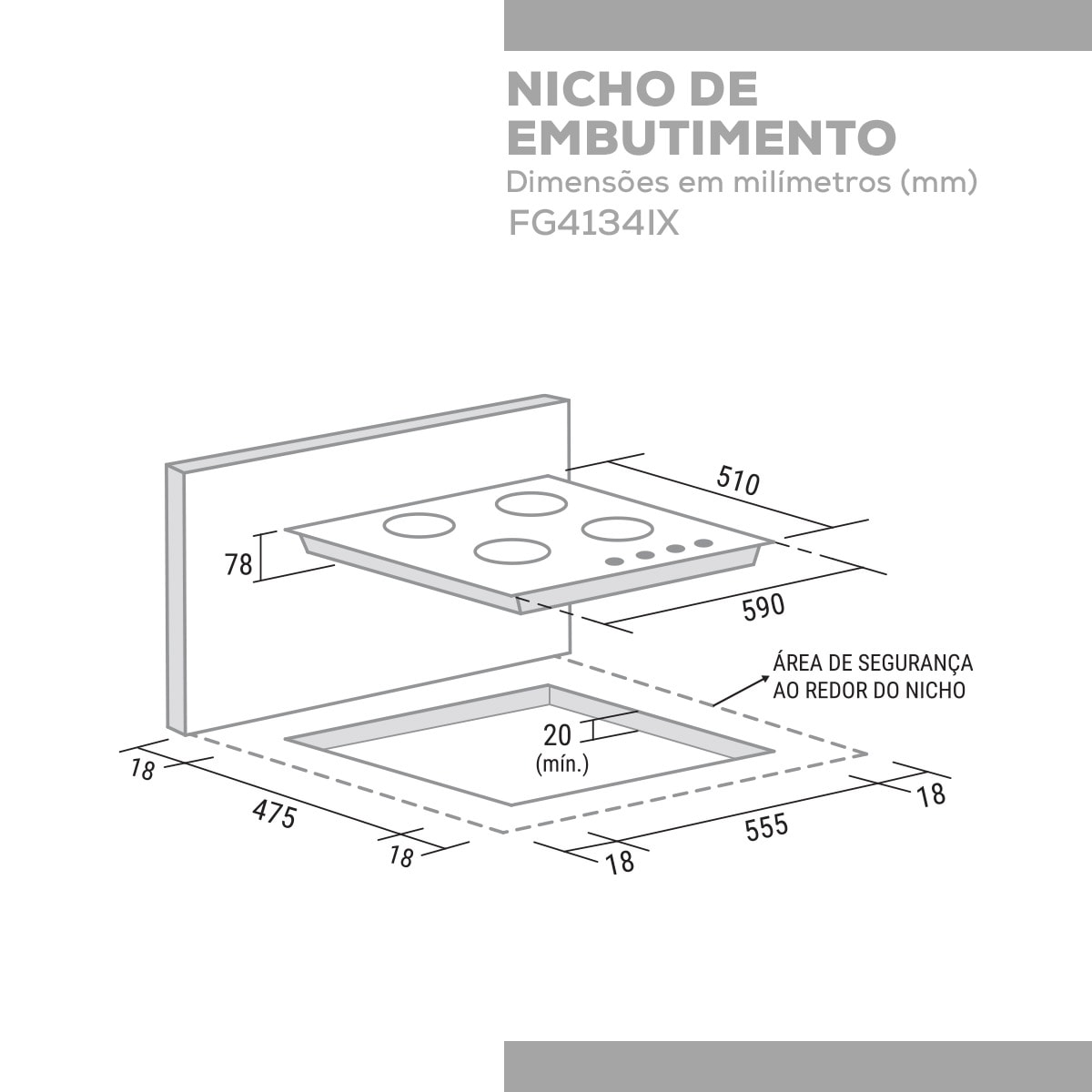 Fogão de Mesa Cooktop 4 Bocas Aço inox à Gás Suggar FG4134IX - d8bbbdf7-a76a-4c3f-896f-e2b1fc49fbf2