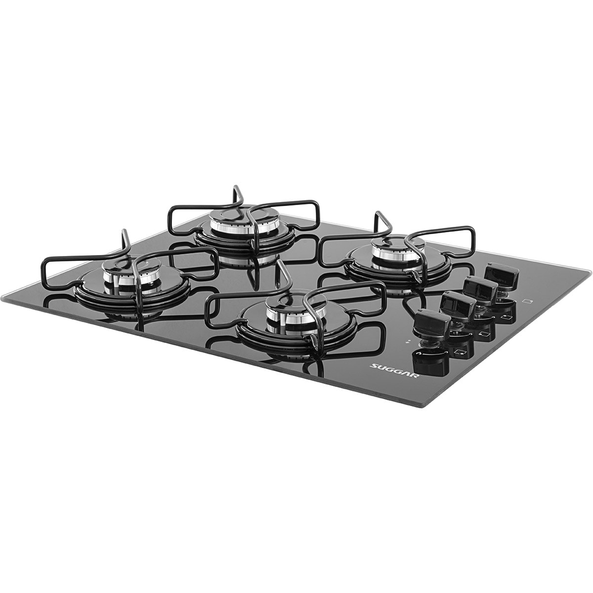 Fogão De Mesa Cooktop 4 Bocas Vidro Preto À Gás FG4004AVP - 638e7d60-853e-4672-bc6e-5867306e0d6c