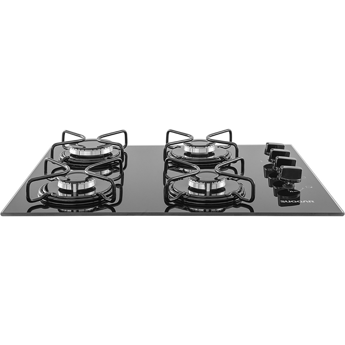 Fogão De Mesa Cooktop 4 Bocas Vidro Preto À Gás FG4004AVP - ef55ae86-041b-4995-9a5e-e16ef335a944