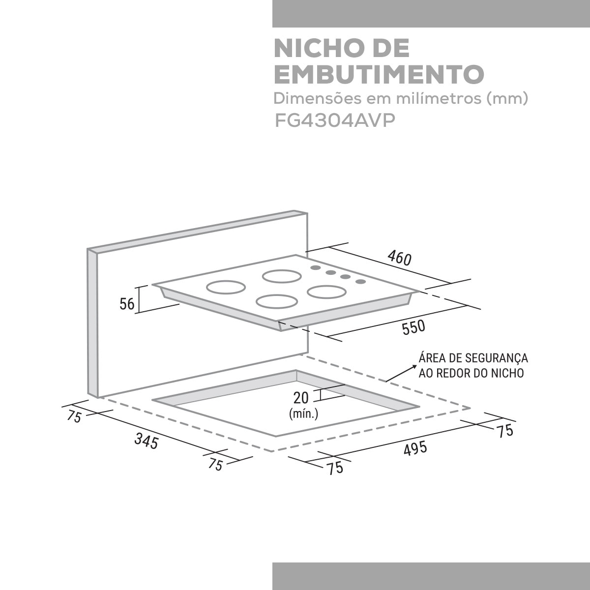 Fogão De Mesa Cooktop 4 Bocas Vidro Preto À Gás FG4304AVP - ad05d2a2-9a46-4d91-84d6-0ecf5a570d60