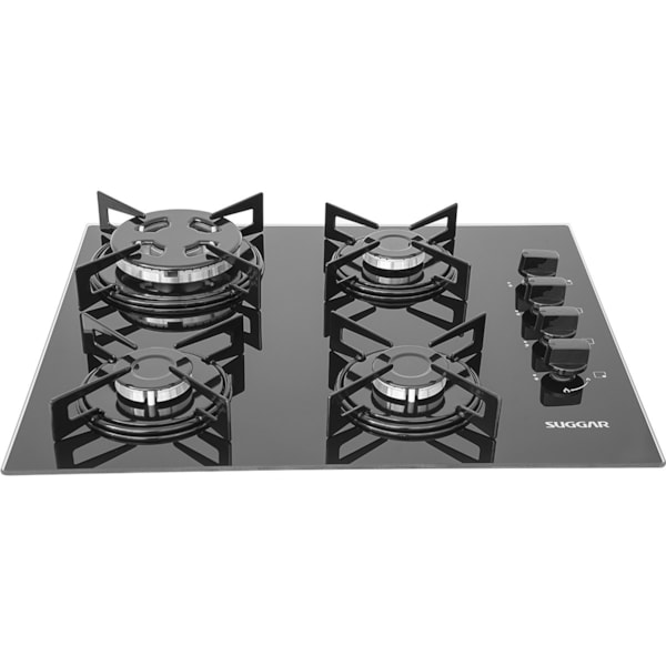 FOGÃO DE MESA COOKTOP 4 BOCAS VIDRO PRETO À GÁS FG4304VP - Imagem principal - a76cc419-ac59-42af-81cf-9cac255452a3