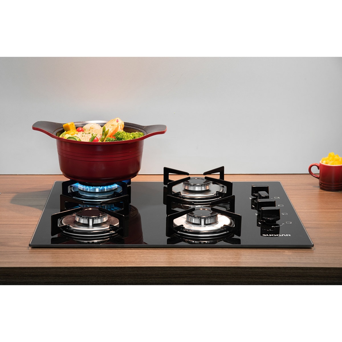 Fogão de Mesa Cooktop 4 Bocas Vidro Preto à Gás Suggar FG4004VP - Imagem principal - 9d051c1a-d1d2-4736-84f2-6db4f7883847