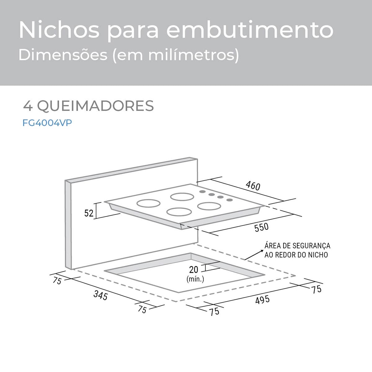 Fogão de Mesa Cooktop 4 Bocas Vidro Preto à Gás Suggar FG4004VP - Imagem principal - a70a49e0-f8a6-415b-a88a-0bf14e97ef13