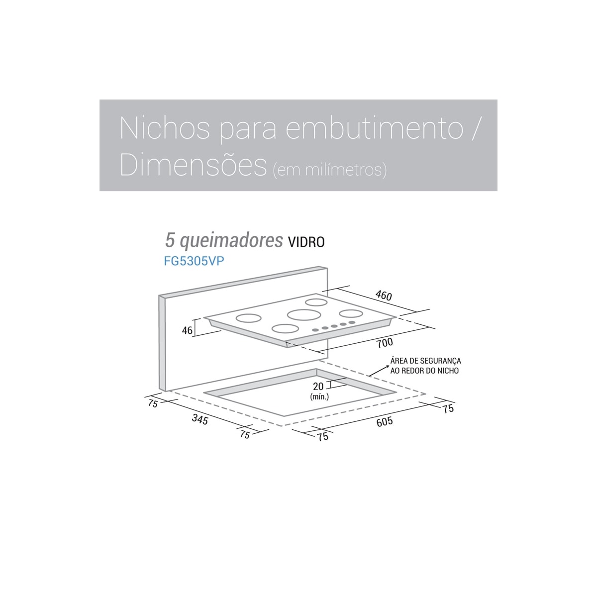 Fogão de Mesa Cooktop 5 Bocas Vidro Preto à Gás Suggar FG5305VP - a2977c2f-bd4e-44f0-a2ff-b88bfc3a9d3b