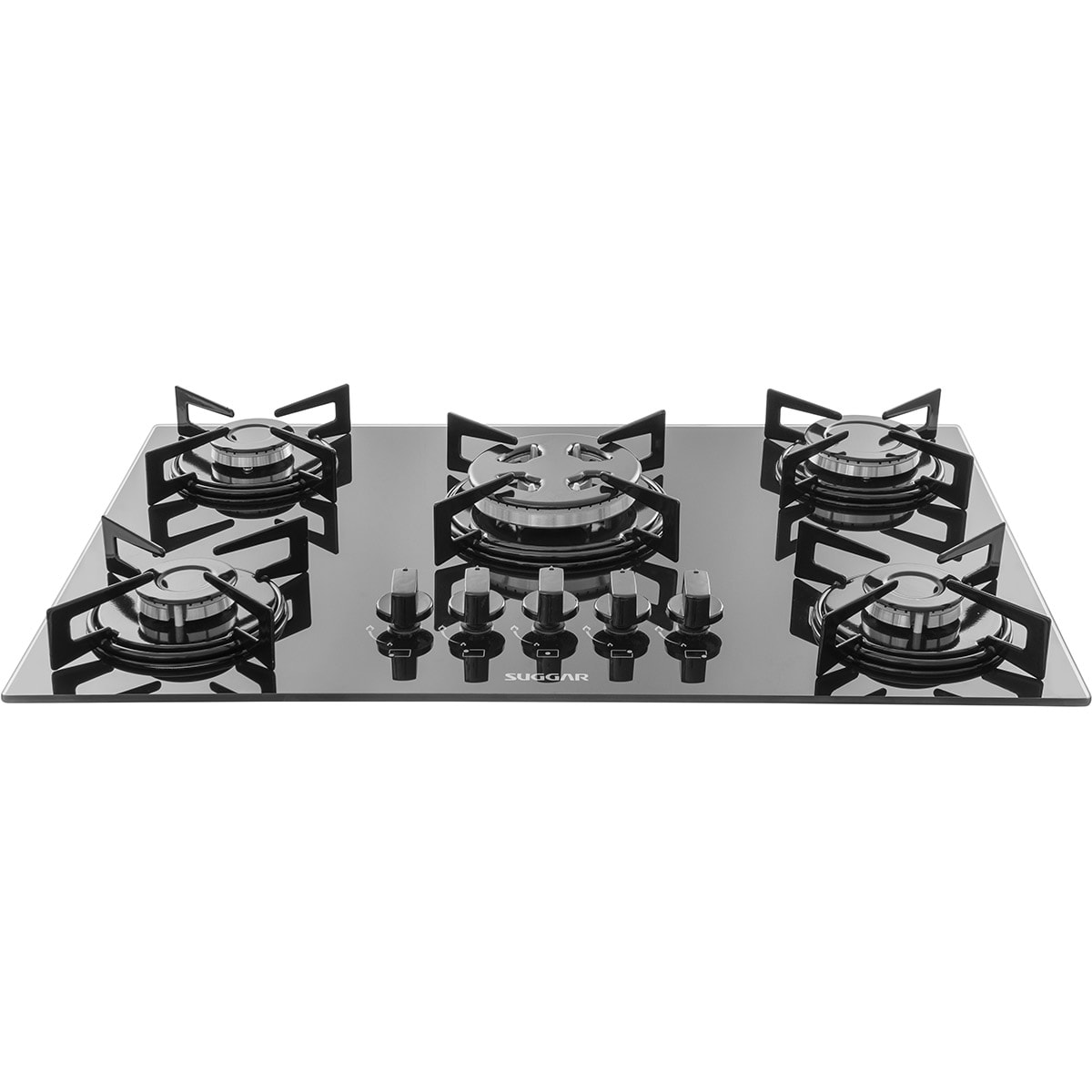 Fogão de Mesa Cooktop 5 Bocas Vidro Preto à Gás Suggar FG5305VP - 48c844ea-db62-455d-be22-64bc38de6859