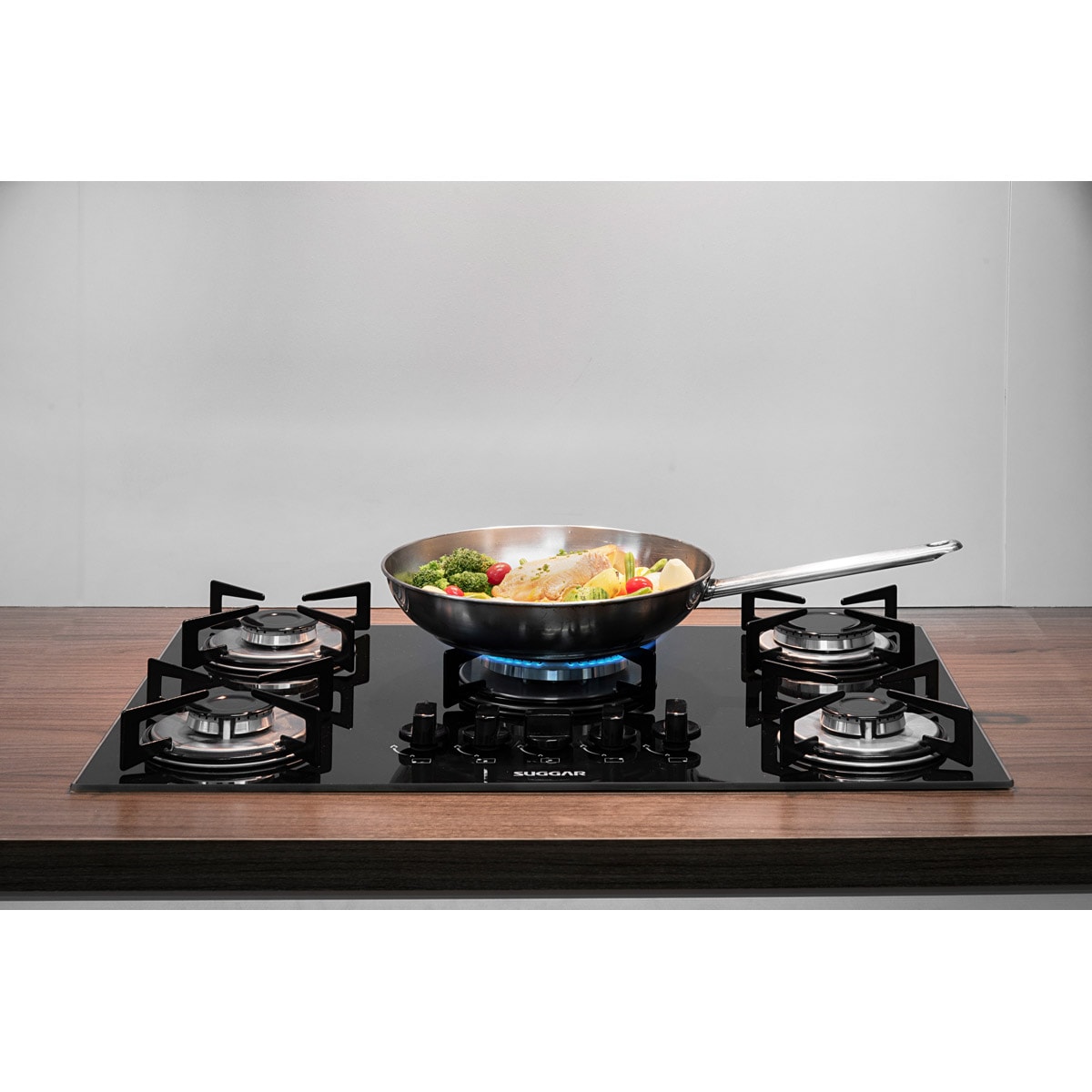 Fogão de Mesa Cooktop 5 Bocas Vidro Preto à Gás Suggar FG5305VP - f2bf256d-774b-45b4-b270-f17a19f9d79a