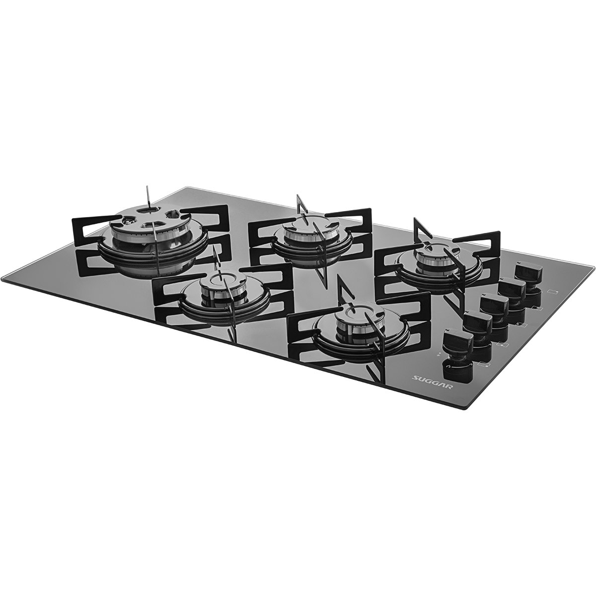 Fogão de Mesa Cooktop 5 Bocas Vidro Preto à Gás Suggar FG5535VP - b7ec6aad-6009-4e1c-97f6-881410231054