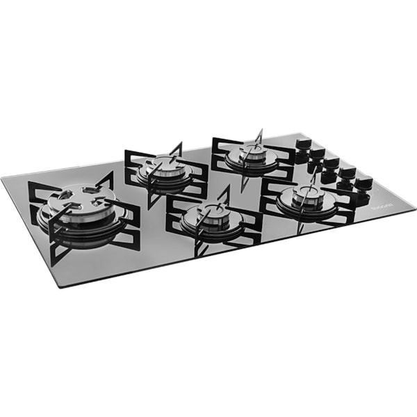 Fogão de Mesa Cooktop 5 Bocas Vidro Preto à Gás Suggar FG5535VP - Imagem principal - 38e20caf-1c9f-4827-a79c-8cee70ec66f8