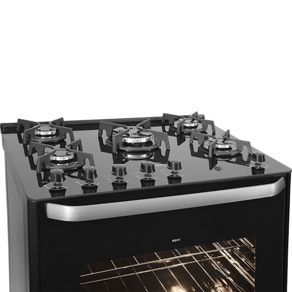 Fogão de Piso Best Cook 5 queimadores FGV505PT - Imagem principal - 1f78fbc4-235c-4986-b2bc-869a1536d0ca