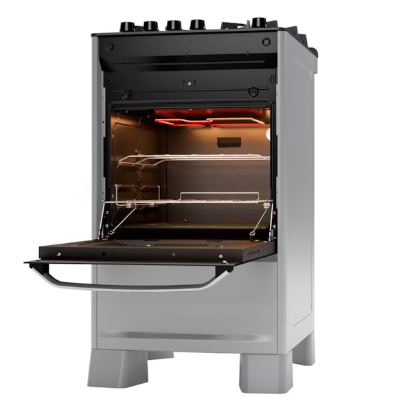 Fogão de Piso Best Grill mesa de vidro 4 queimadores Prata Suggar - Imagem principal - b66ad8c7-7c1c-4b89-b66a-0f01b7e594f2