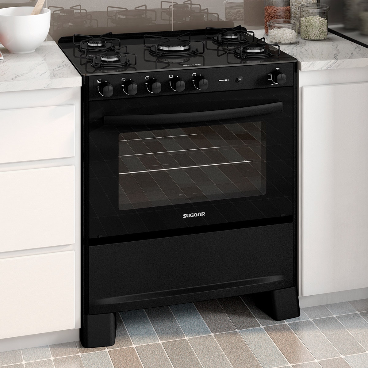 Fogão de Piso Neo Cook 5 Queimadores Suggar - 929af25d-a3ad-4d19-aa51-b53fee021f89