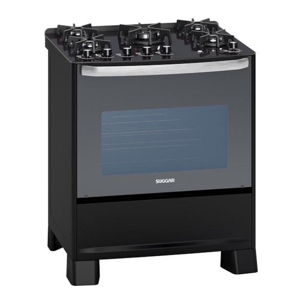 Fogão Master Grill 5 Queimadores Preto Suggar