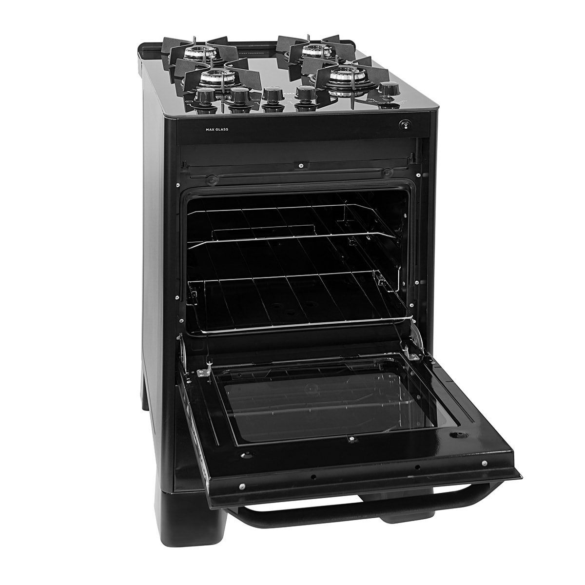 Fogão Max Glass 4 Queimadores Preto Bivolt FGVMG410PT - Imagem principal - 7cb04129-9f01-41f4-8e54-fd01891ffe52