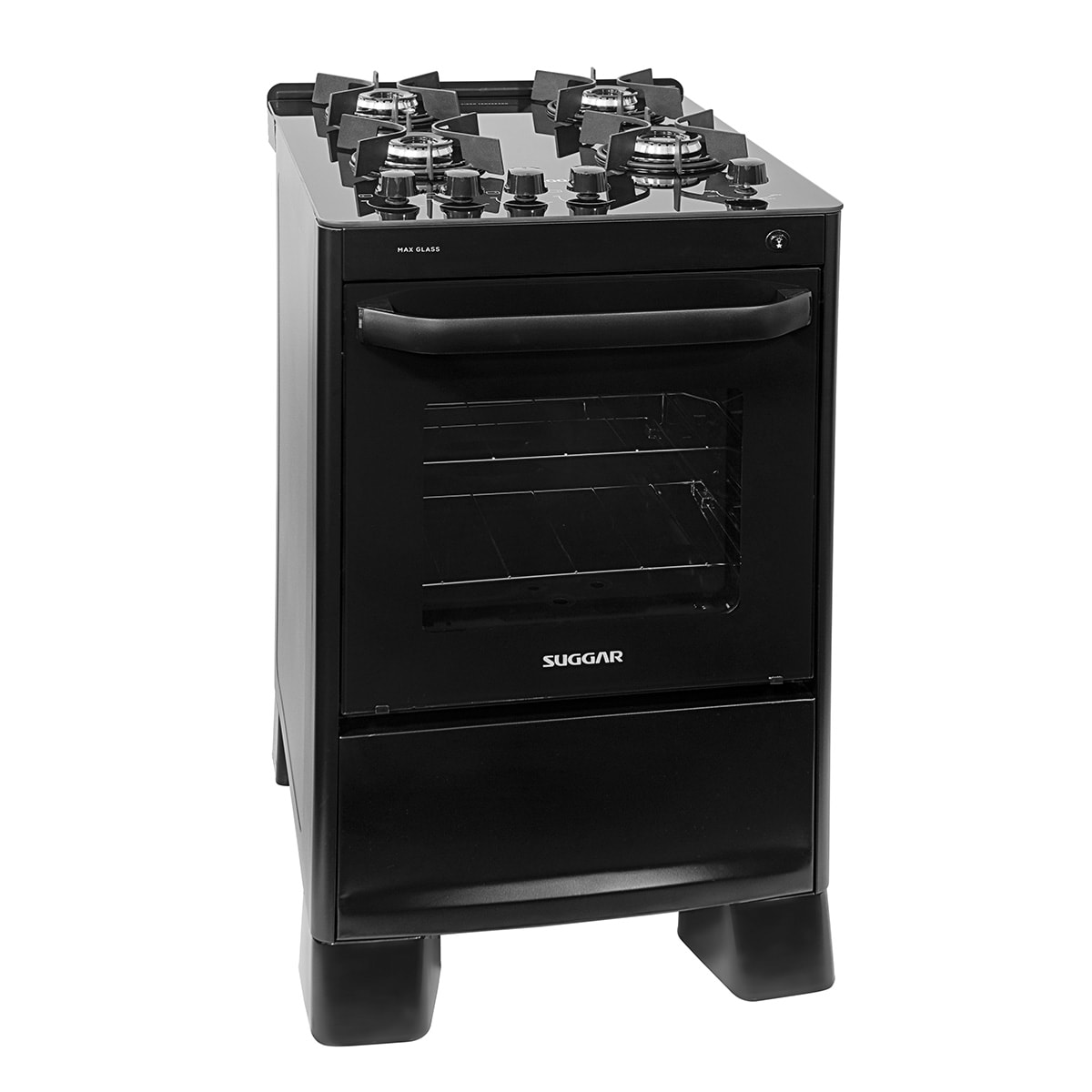 Fogão Max Glass 4 Queimadores Preto Bivolt FGVMG410PT - Imagem principal - 26686600-14d1-455f-8c62-1a4fc78cbf6d