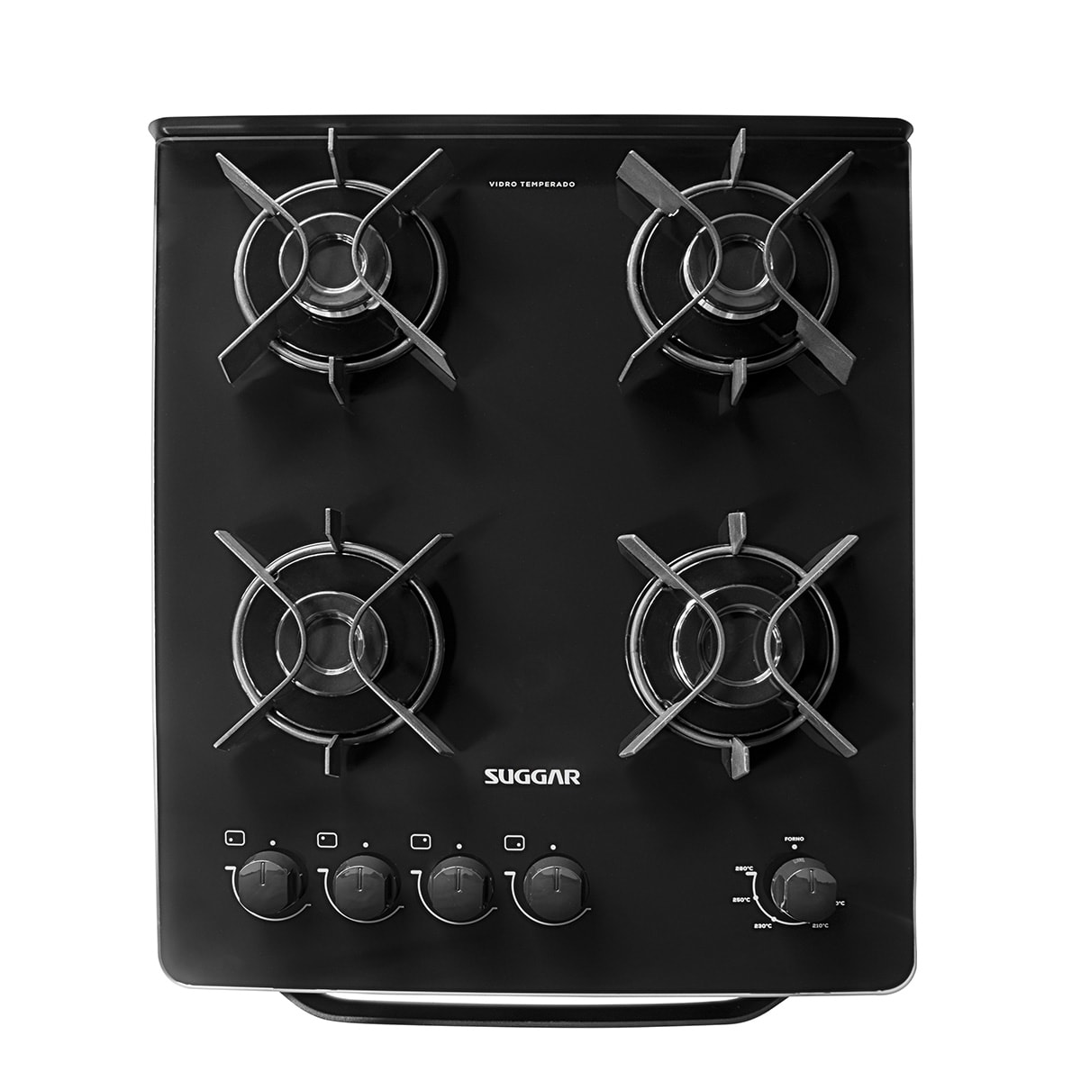 Fogão Max Glass 4 Queimadores Preto Bivolt FGVMG410PT - Imagem principal - 097a0665-e172-4d61-9c2e-4ccf95c0b03d