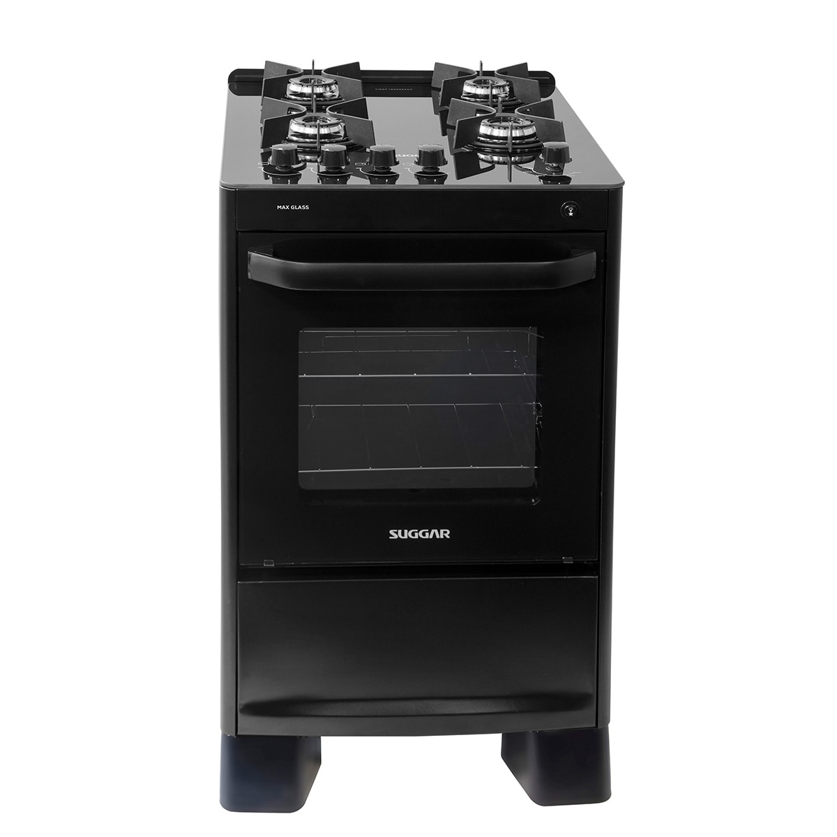 Fogão Max Glass 4 Queimadores Preto Bivolt FGVMG410PT - Imagem principal - 65955154-75f8-42e9-b968-07aefe84874a