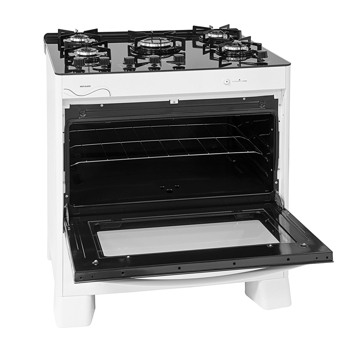 Fogão Neo Glass 5 Queimadores Branco Bivolt FGVNG510BR Suggar - 61283b1c-6528-440b-8a82-cd584e2a17c0