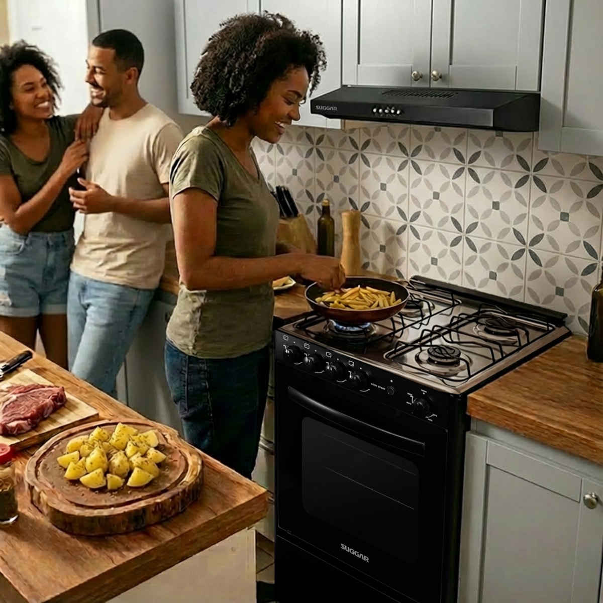 Fogão Suggar Cook Start 4 Bocas, Mesa Inox, Aço Esmaltado e Automático - Imagem principal - d3e5d431-0919-4e5e-ae04-fbb4117bbfcb