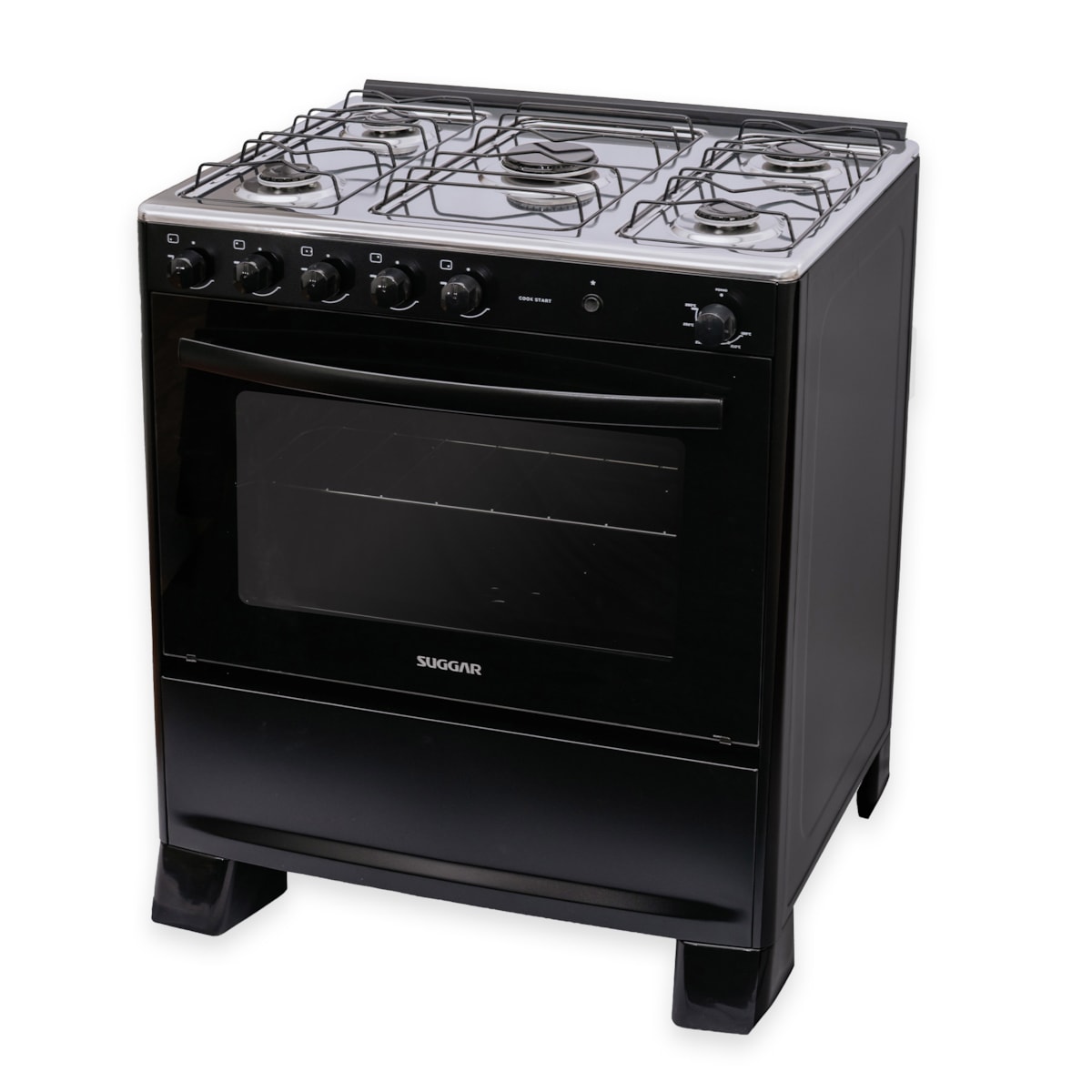 Fogão Suggar Cook Start 5 Bocas, Mesa Inox, Aço Esmaltado e Automático - Imagem principal - c6050900-80be-468b-9d30-0aba9a6e0538