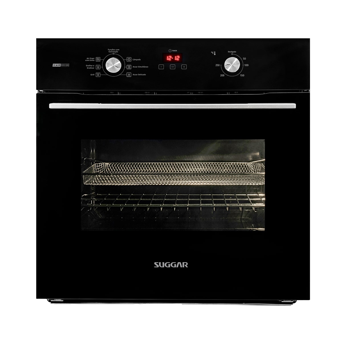 Forno de Embutir Air Fryer 68 Litros Preto Suggar - Imagem principal - f8ee5ca5-2d85-4a4c-a9d3-301b32e2c839
