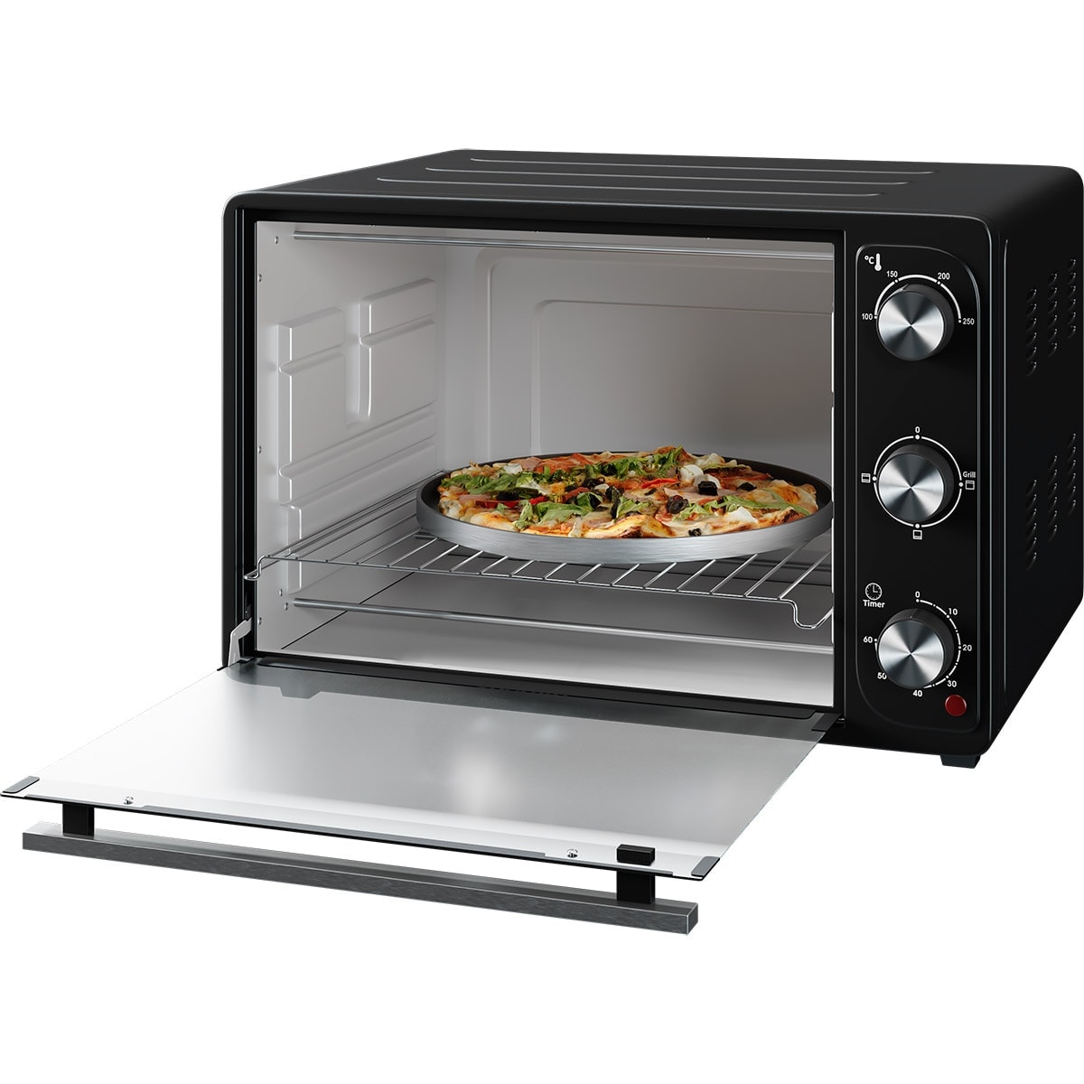 Forno Elétrico de Bancada 42 Litros Preto Suggar - Imagem principal - dcdc8701-dc38-4d1e-ba91-c15bf305cd9e