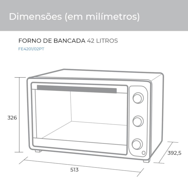 Forno Elétrico de Bancada 42 Litros Preto Suggar - Imagem principal - 5aabaa86-65cd-476d-9efa-0a7c9b228e9f