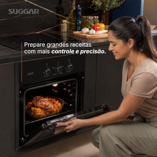 Forno Elétrico de Embutir Suggar 80L com Grill e 4 funções - Imagem principal - 69260030-9186-47c2-b17b-7d56fbf2314a