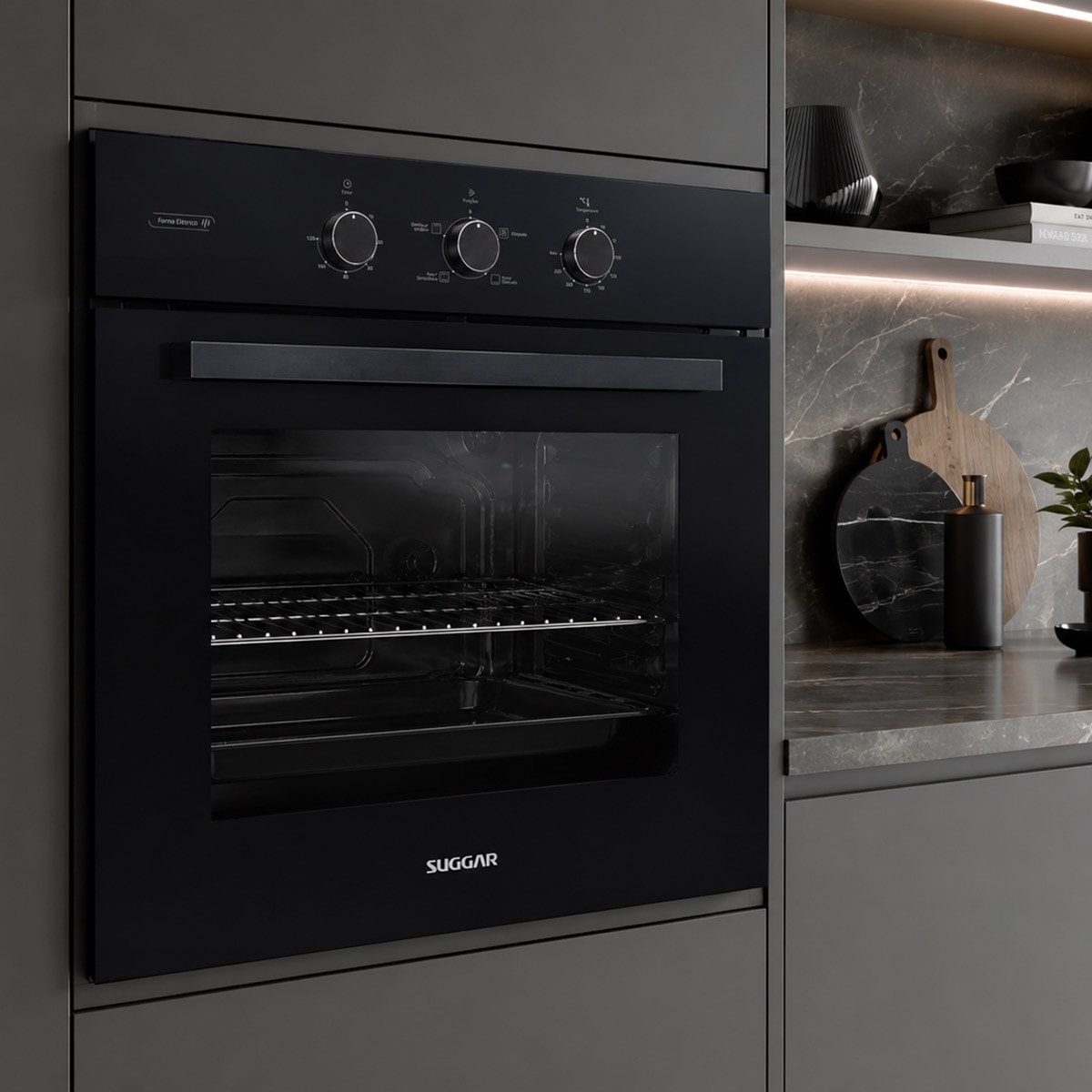 Forno Elétrico de Embutir Suggar 80L com Grill e 4 funções - Imagem principal - 081d8579-1979-4d76-8bfe-7f434c6e497a