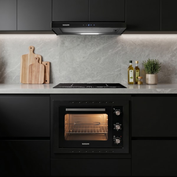 Forno Elétrico Suggar Embutir 50L Grill e Espeto Giratório Preto - Imagem principal - 517583f2-409a-4a7a-af24-9e2758dffe31
