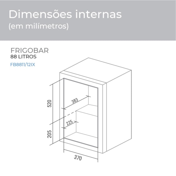Frigobar 88 Litros Inox Suggar - Imagem principal - d588dfe2-5926-451e-97d7-cbe25e0cb9eb