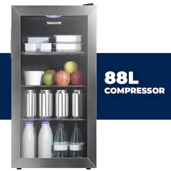Frigobar 88 Litros Inox Suggar - Imagem principal - a79aebdd-44f9-456c-973d-2e973a988ced
