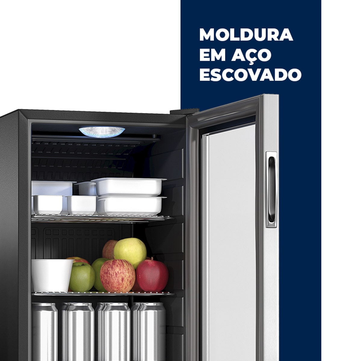 Frigobar 88 Litros Inox Suggar - Imagem principal - 6db6af57-b771-451f-bb6e-cced793b24ad