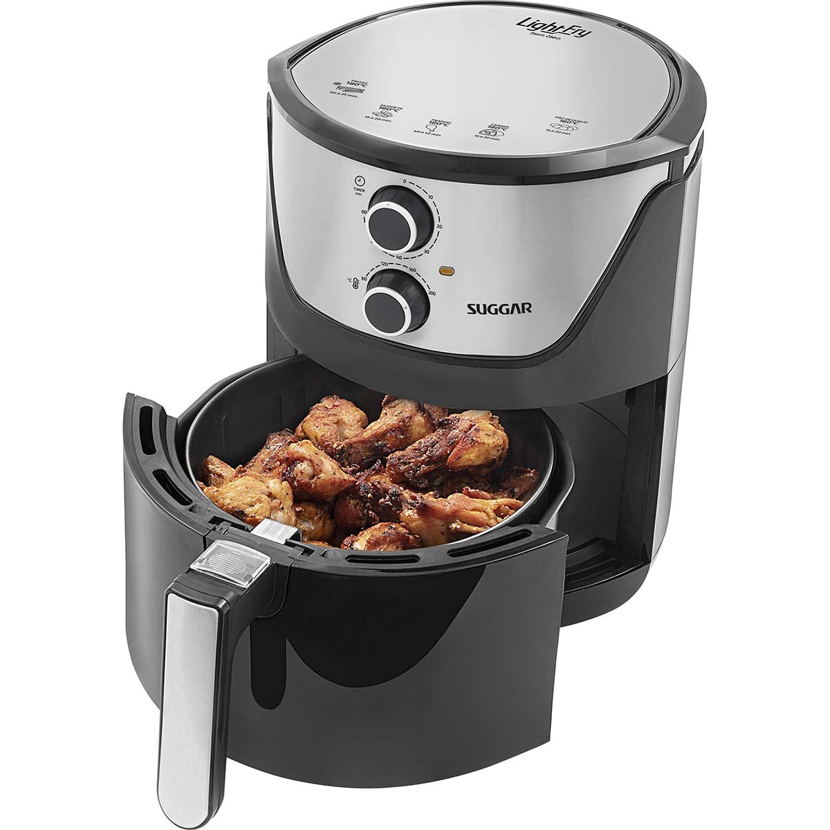 Fritadeira Sem Óleo Light Fry 4 litros Preta Suggar - 800f8bdf-9ea5-4e7a-9dc2-136d9332fff7