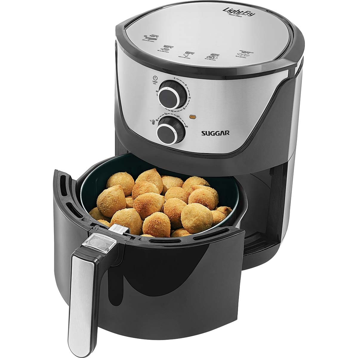 Fritadeira Sem Óleo Light Fry 4 litros Preta Suggar - 7d528aaa-95a5-44df-8f1d-507303517e4e