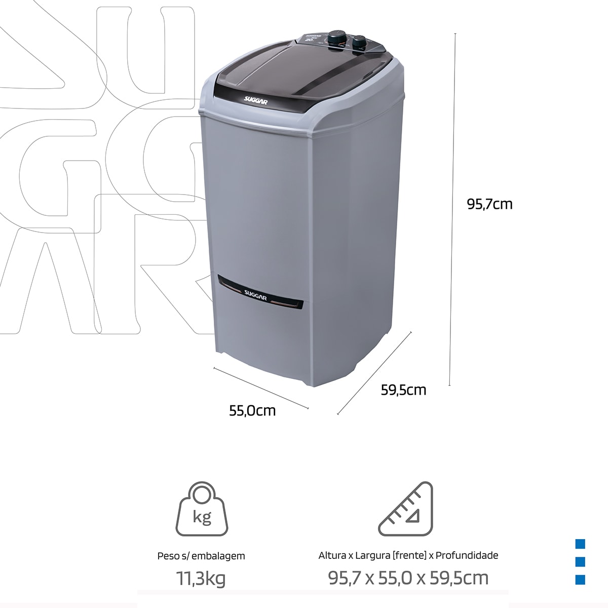 Lavamax Eco Suggar 20 kg 220V PR - Imagem principal - f914c4eb-65e7-4401-b01e-e0a2e8cae372