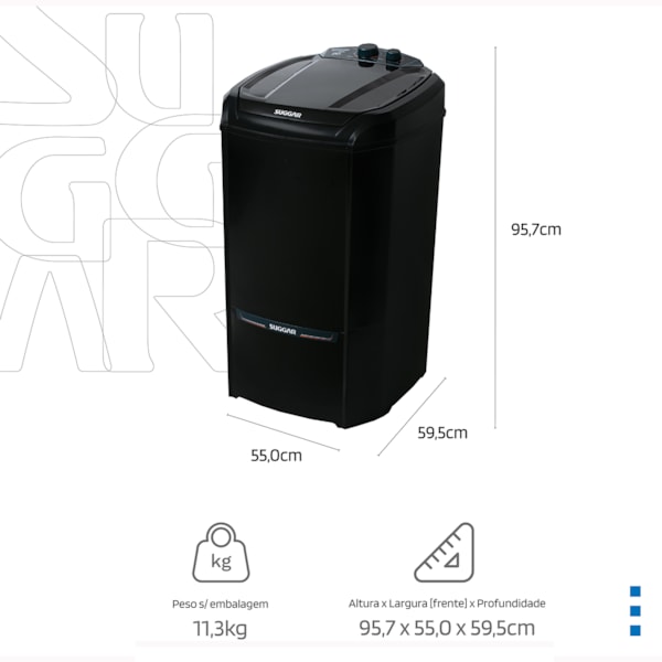 Lavamax Eco Suggar 20 kg 220V PT - Imagem principal - e99704d9-22d3-4c4e-9dba-bf74056d68e3