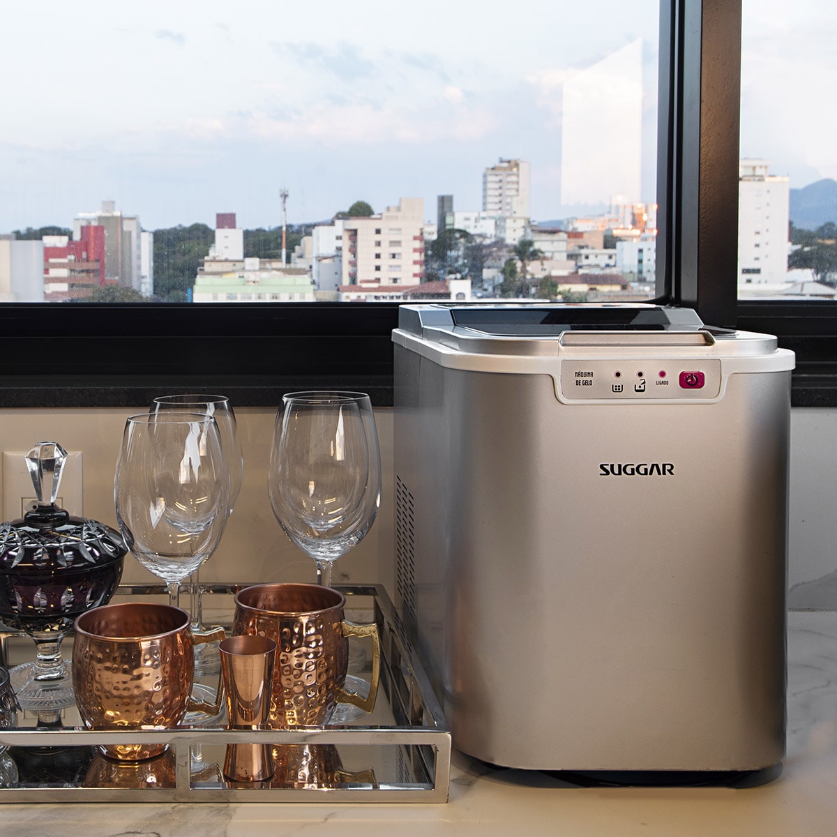 Máquina de Gelo 15 kg por dia Suggar Prata | Ice Maker - 0778d9f0-aead-44b9-9fbf-04fa6f9389c3