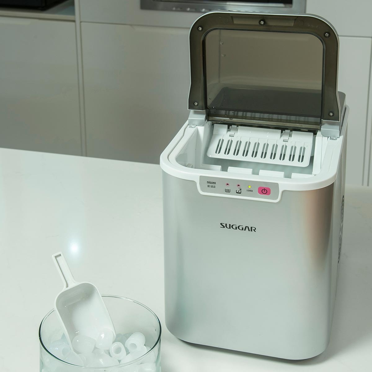 Máquina de Gelo 15 kg por dia Suggar Prata | Ice Maker - be9558c6-7f8f-48e5-ba11-20ca0564fc03