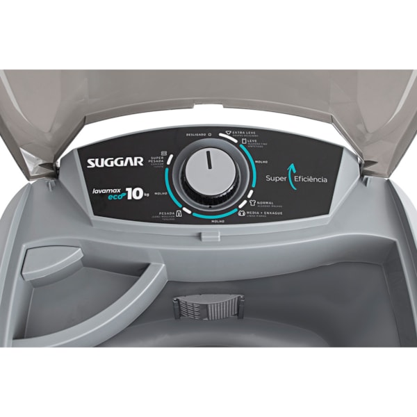 Novo Tanquinho Lavamax Eco 10 Kg Prata Suggar - Imagem principal - 4766acf6-a2ae-4d66-a8a7-be713c71d7f5