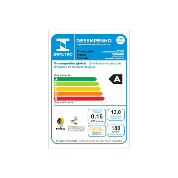 Tanquinho Lavamatic 13 Kg Suggar - Imagem principal - 57126f35-0c2c-4d65-bc94-2c7710a58bcc