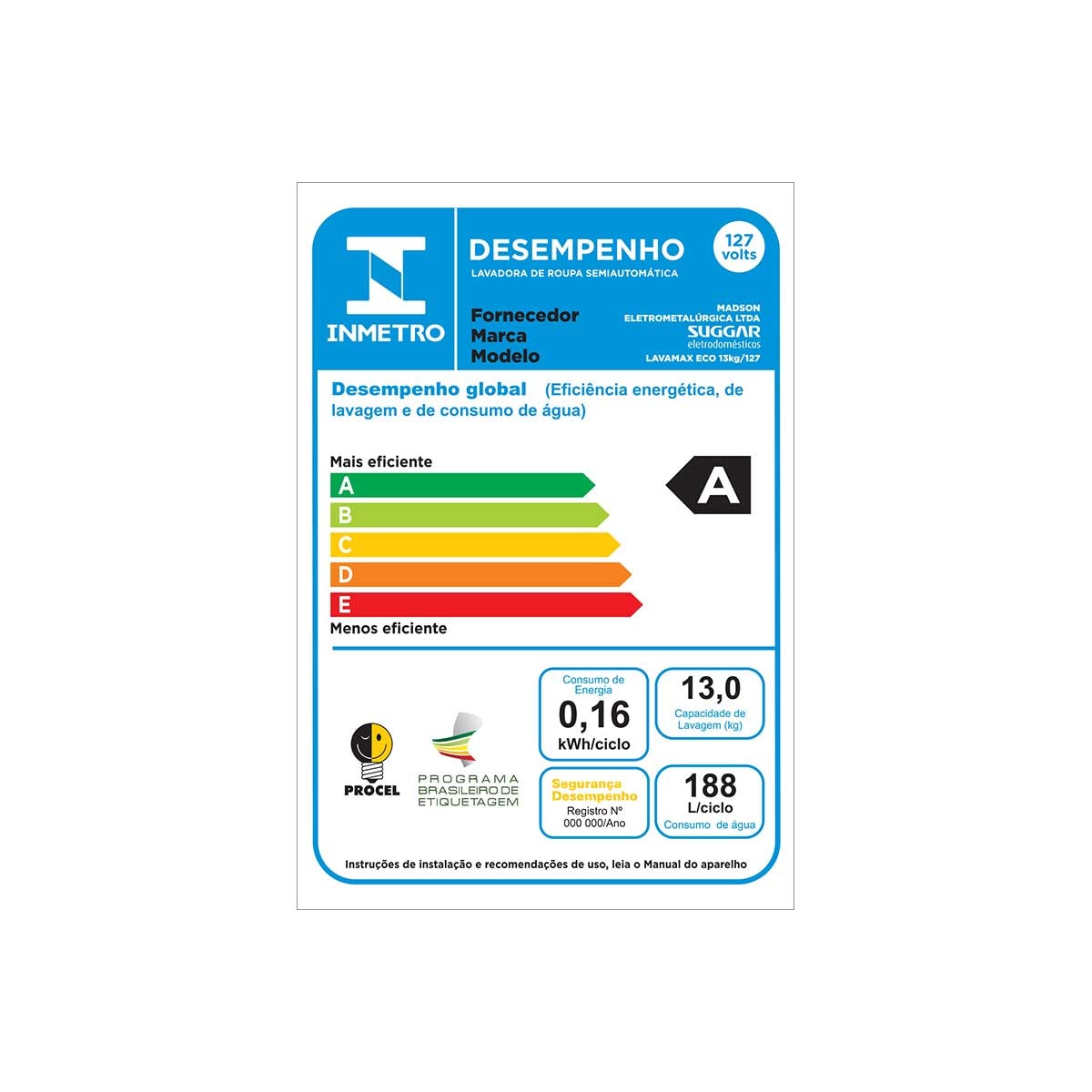Tanquinho Lavamatic 13 Kg Suggar - Imagem principal - ed305c81-3e8d-488b-b4c0-5defcfe55666