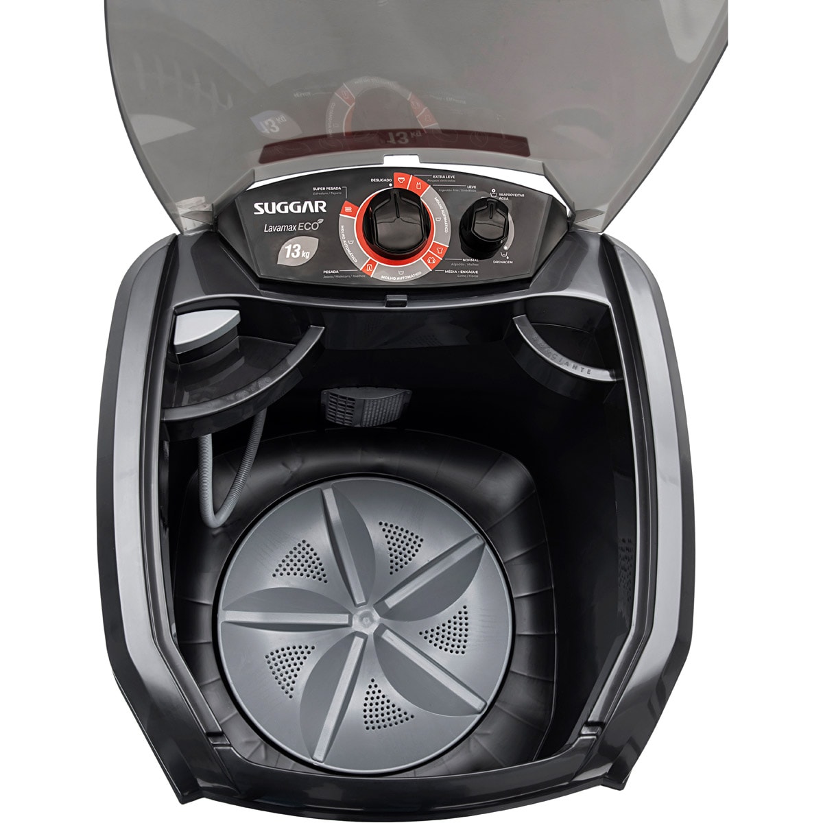 Tanquinho Lavamax Eco 13 Kg Preta Suggar - Imagem principal - f11224c3-abfe-4fa1-b395-ea3670f3ea56