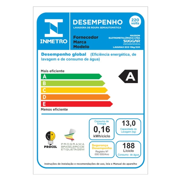 Tanquinho Lavamax Eco 13 Kg Preta Suggar - Imagem principal - 1d686035-8019-4fbd-8eaf-36b7bca8e4b6