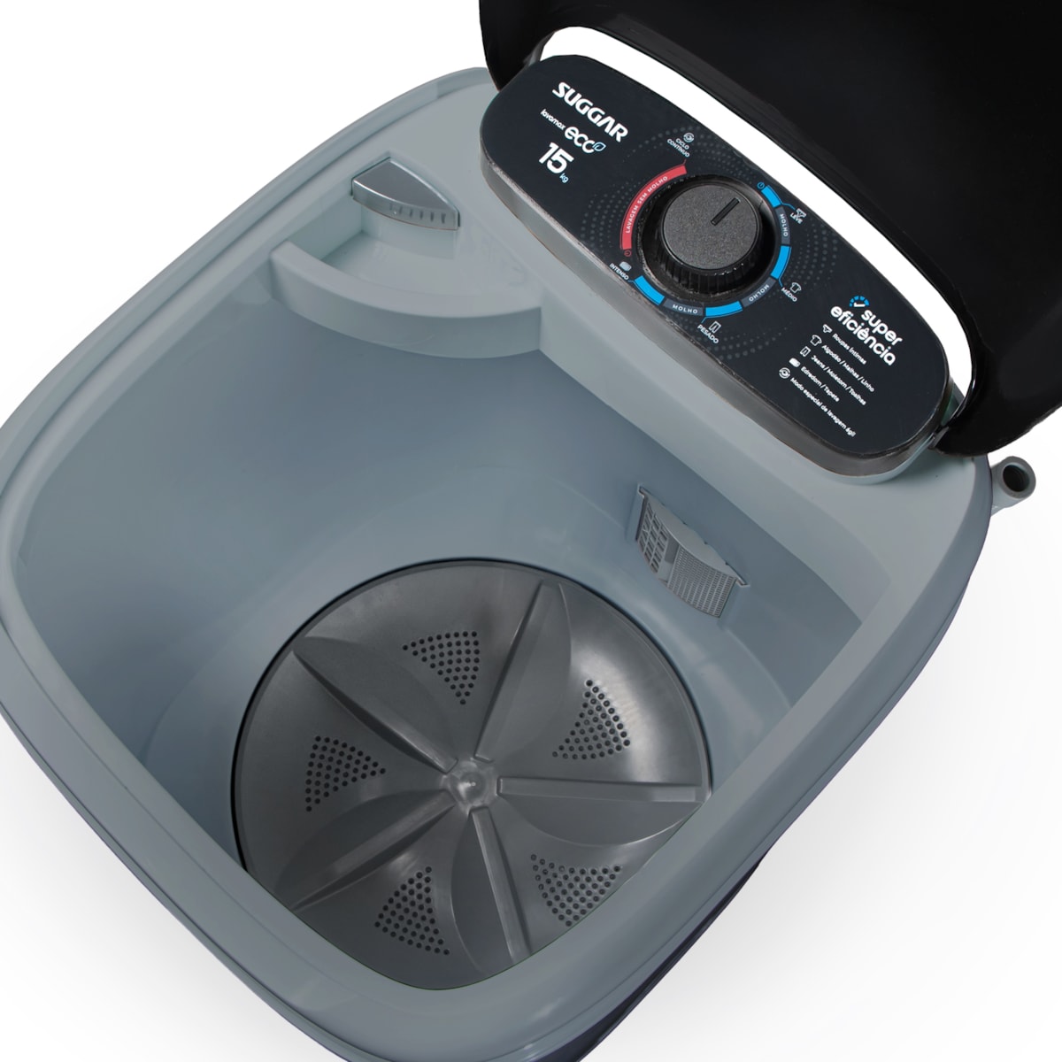 Tanquinho Lavamax Eco 15kg Prata Suggar - Imagem principal - ed03d988-a5db-4b32-aade-85c033afa4a8