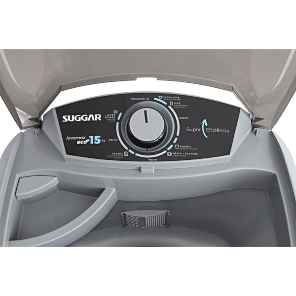 Tanquinho Lavamax Eco 15kg Prata Suggar - Imagem principal - 8f379924-9a5f-4024-acd4-25662366dcfb