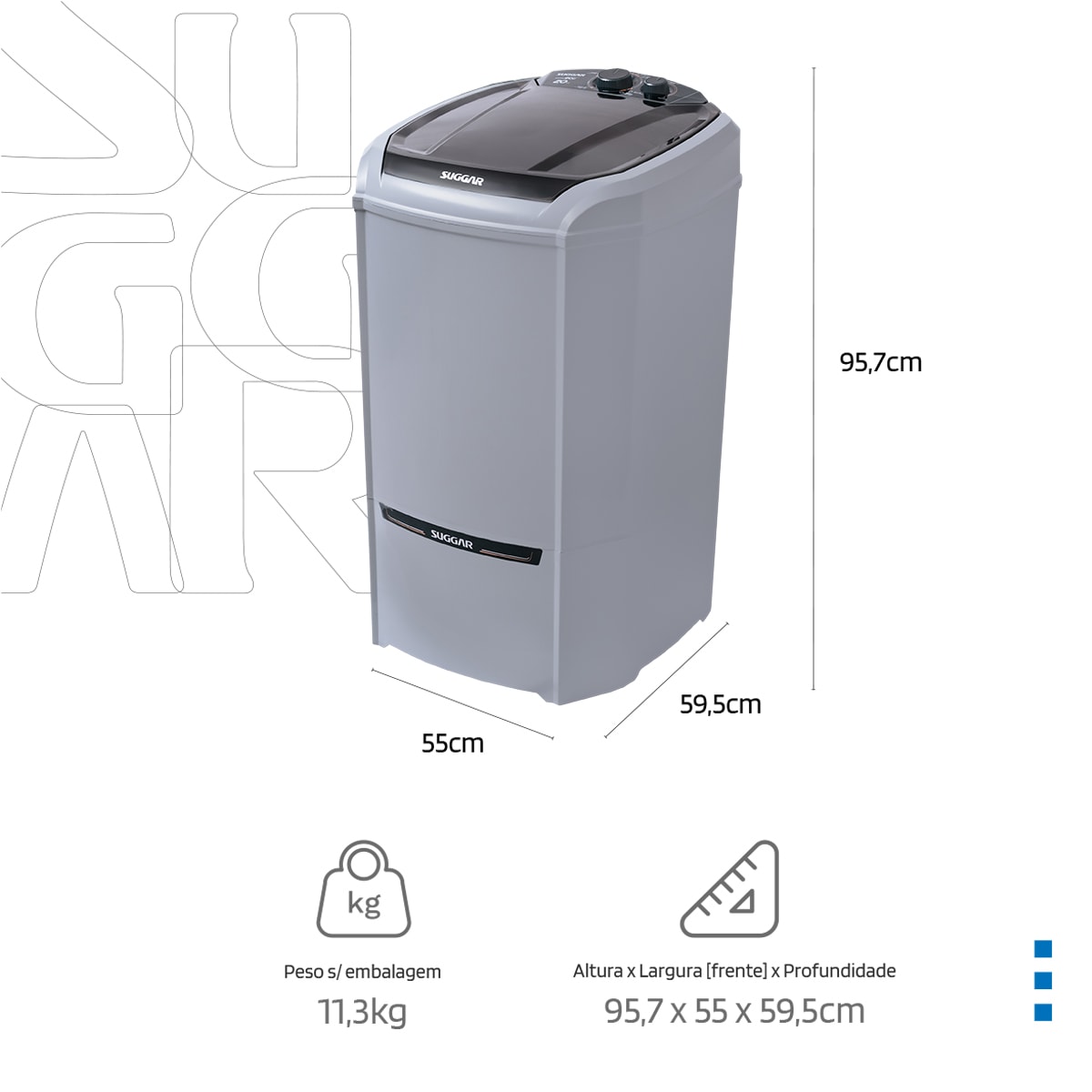 Tanquinho Lavamax Eco 20 Kg Prata Suggar
