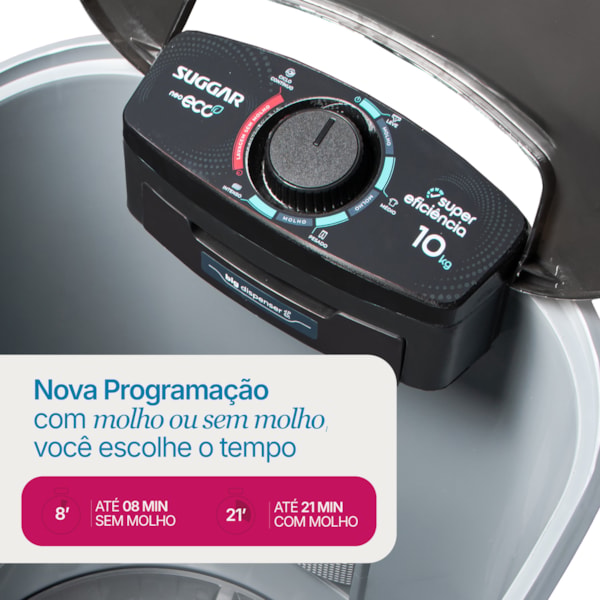 Tanquinho Neo Eco 10KG Prata Suggar - Imagem principal - 23032522-4f4c-4d4b-a8e9-2510540ed43e