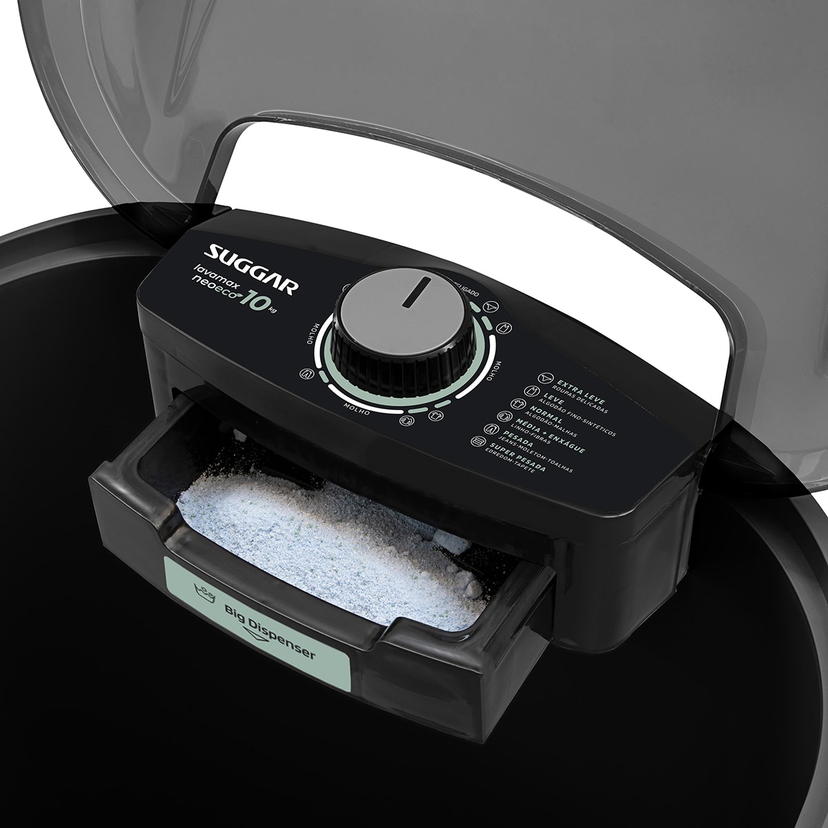 Tanquinho Neo Eco 10KG Preta Suggar - 61bd7a25-d01f-4da2-a53e-a000006f17b4