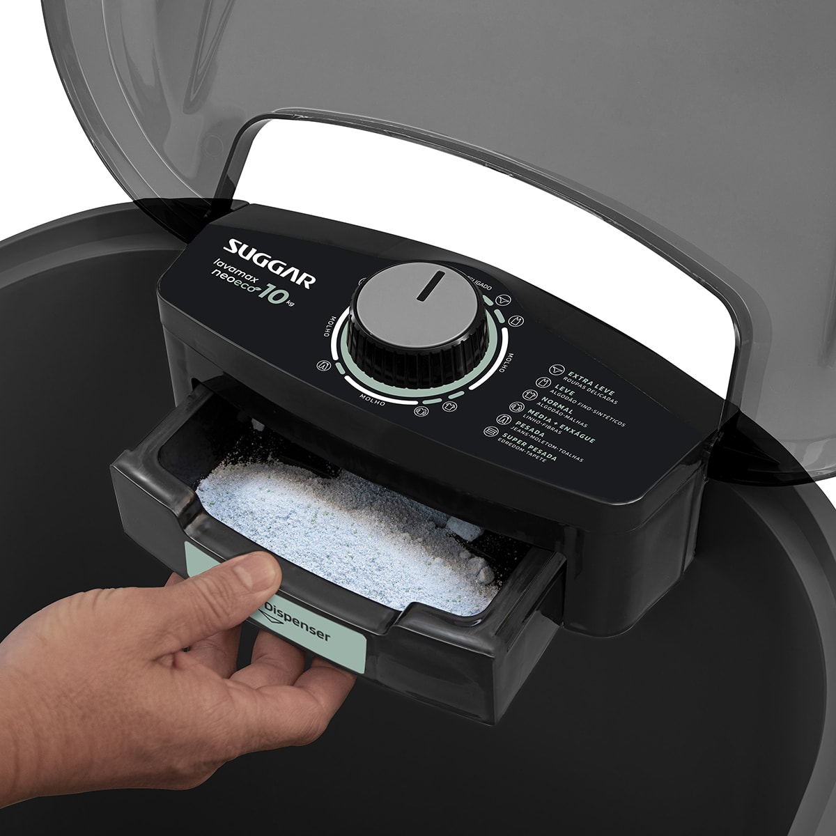 Tanquinho Neo Eco 10KG Preta Suggar - 18912414-7a10-490d-b4be-adb5215b40fa